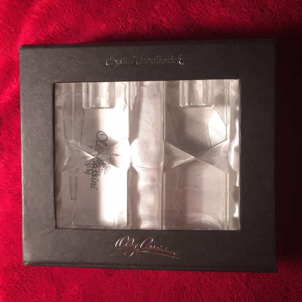 Oleg Cassini crystal candlestick